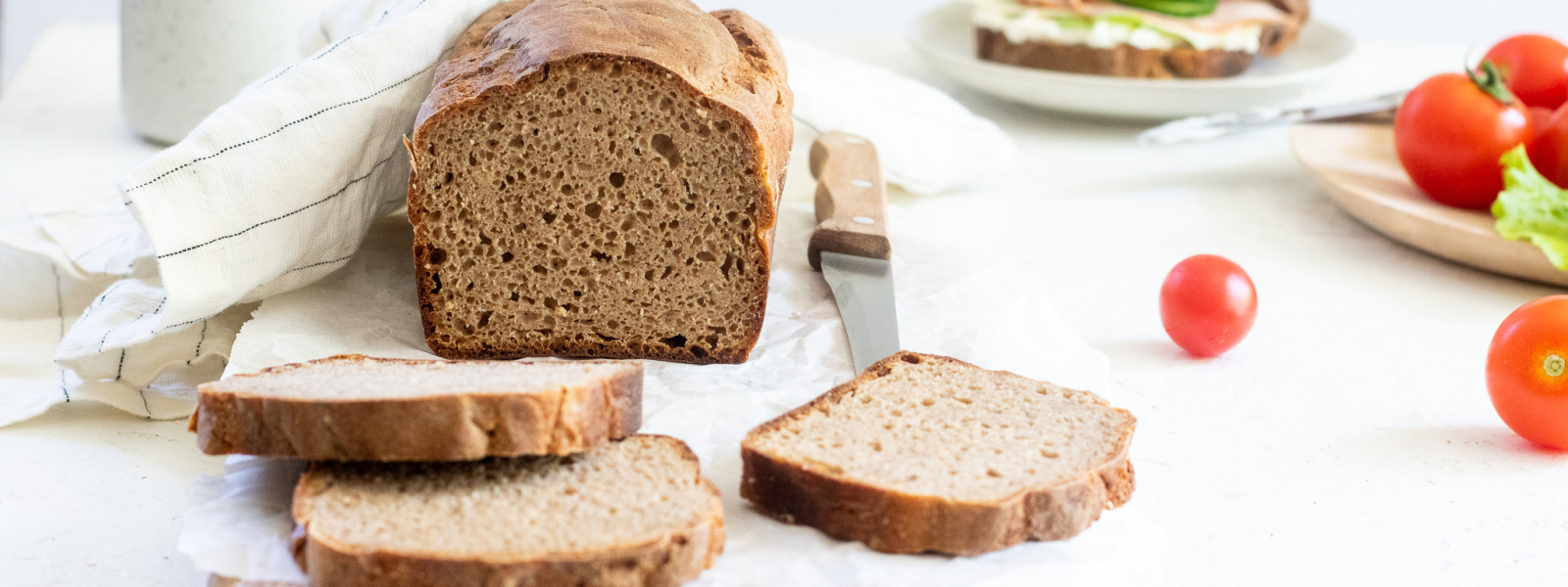 Celozrnný žitný kváskový chléb do formy